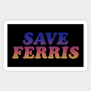 Save Ferris Classical Sunset Sticker